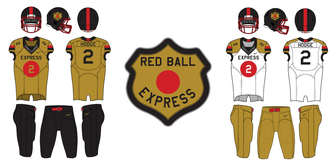 Red Ball Express logo and uniforms